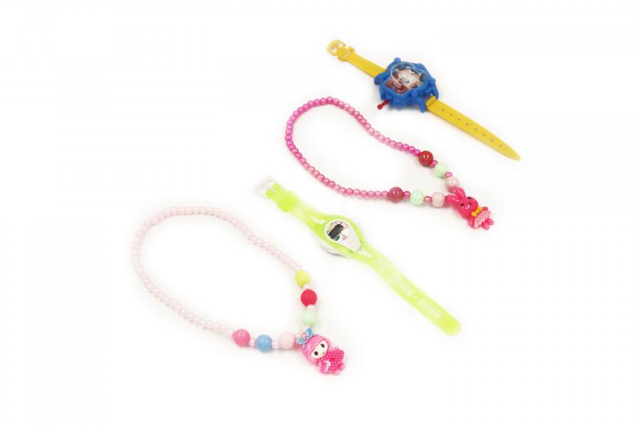 SET COLLAR Y RELOJ PARA NINA MODELOS Y COLORES SURTIDOS