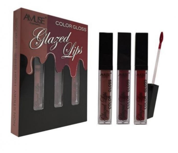 SET LABIAL AMUSE GLAZED LIPS LIP2116