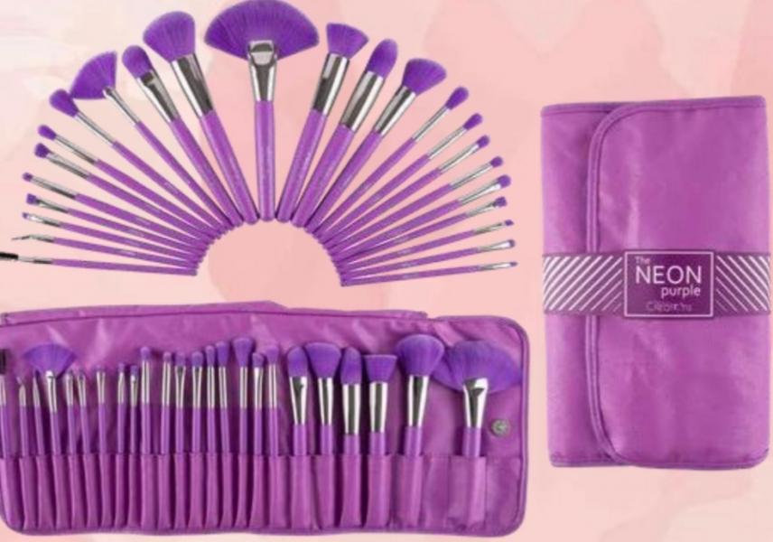 BROCHAS  NEON PURPLE BEAUTY CREATIONS B24NP 24PIEZAS