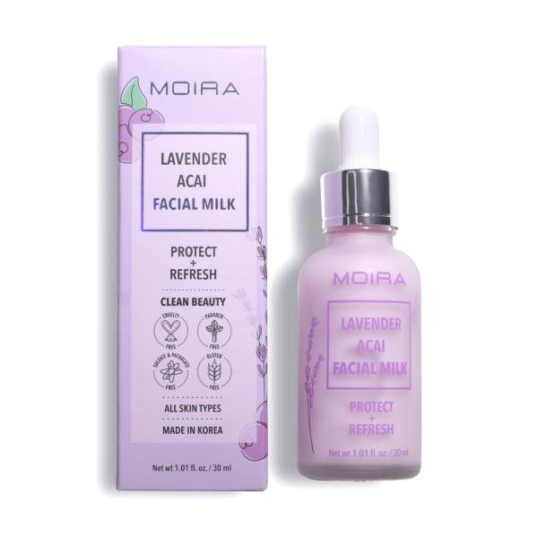 LECHE FACIAL DE LAVANDA Y ACAI MOIRA