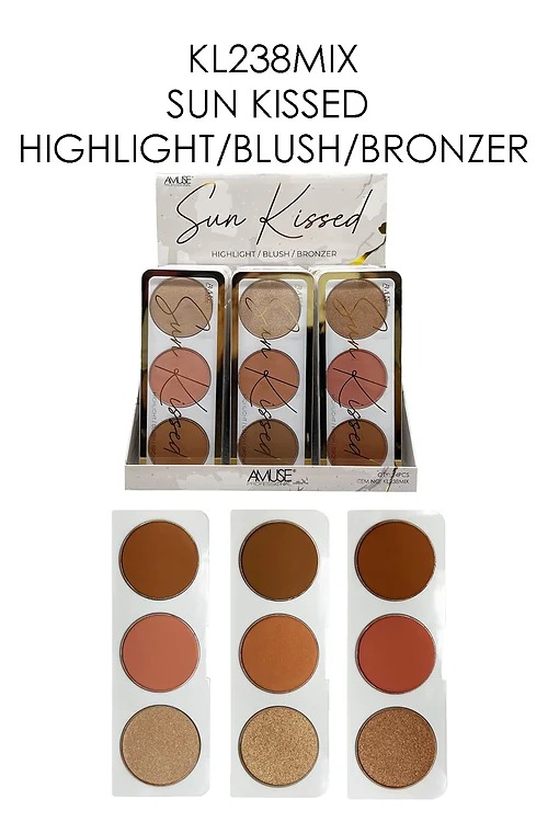 RUBOR, ILUMINADOR Y BRONZEADOR AMUSE SUN KISSED DESC*