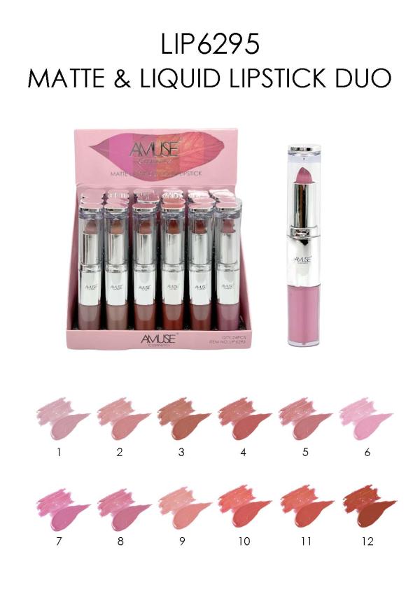 LABIAL EN BARRA AMUSE MATTE Y LIQUID LIPSTICK DUO