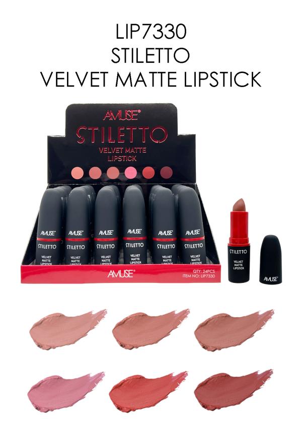 LABIAL EN BARRA AMUSE STILETTO VELVET MATTE DESC*