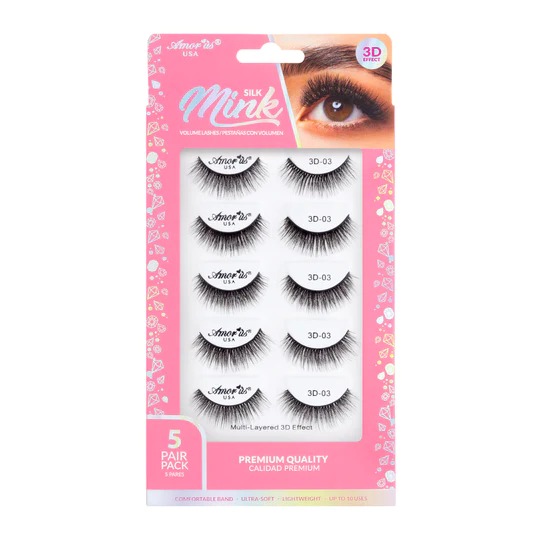 5 PAIR PACK 3D FAUX MINK LASH - 03