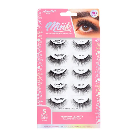 5 PAIR PACK 3D FAUX MINK LASH - 07