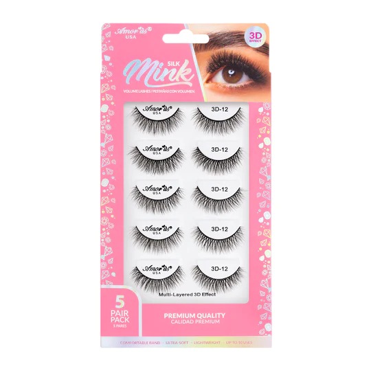 5 PAIR PACK 3D FAUX MINK LASH -12