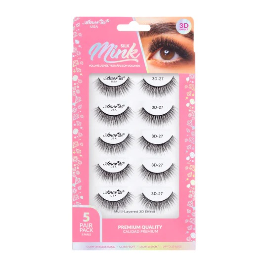 5 PAIR PACK 3D FAUX MINK LASH - 27