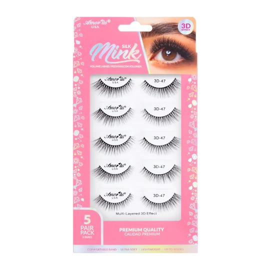 5 PAIR PACK 3D FAUX MINK LASH -47