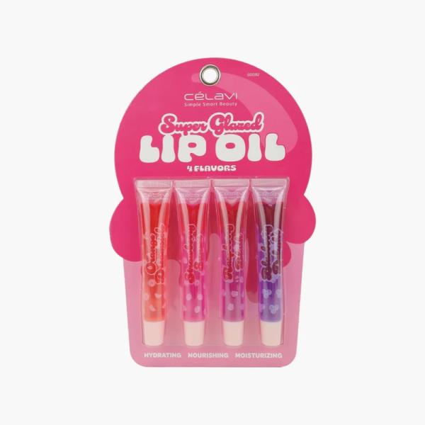 SET BRILLO PARA LABIOS SUPER GLAZED LIP OIL CELAVI