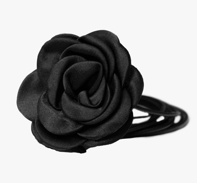 GARGANTILLA FLOR - NEGRA