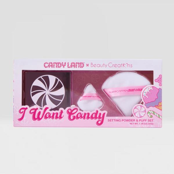 SET DE POLVOS SUELTOS Y ESPONJA CANDYLAND I WANT CANDY BEAUTY CREATIONS
