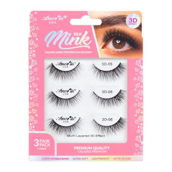 3 PAIR PACK 3D FAUX MINK LASH - 06 6PCS