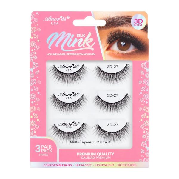 3 PAIR PACK 3D FAUX MINK LASH - 27