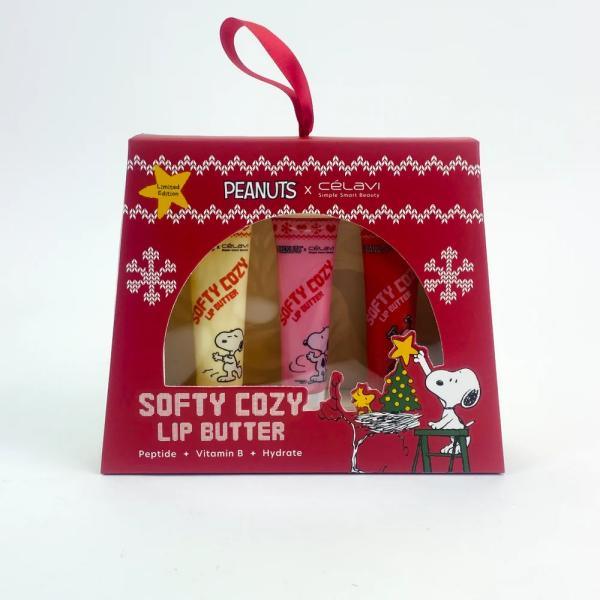 SET DE MANTEQUILLAS LABIALES SOFTY COZI PEANUTS CELAVI 3PCS
