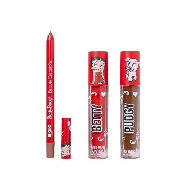 TRIO LABIAL LIQUIDO BETTY BOOP "BESITOS" LIP TRIO BEAUTY CREATIONS