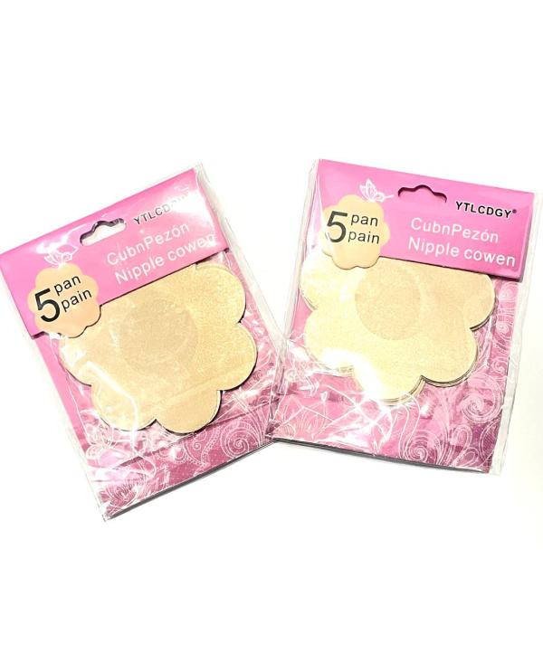 CUBRE PEZON EN FORMA DE FLOR 5 PARES