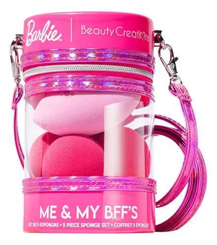 SET DE ESPONJAS X BARBIE ME AND BFF&acute;S BEAUTY CREATIONS 5 PIEZAS