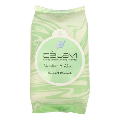 TOALLAS DESMAQUILLANTES AGUA MICELLAR Y ALOE VERA CELAVI