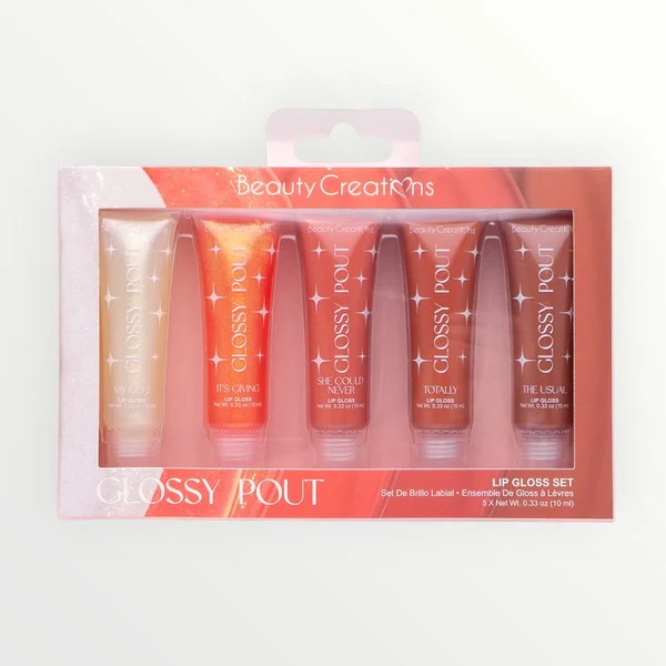 SET LIP GLOSS 5 PCS WITH HANG TAG BEAUTY CREATIONS