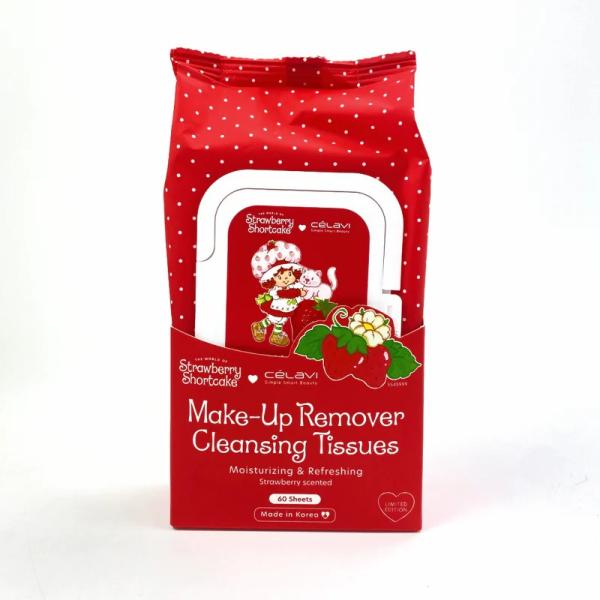 TOALLAS DESMAQUILLANTES STROWBERRY SHORTCAKE CELAVI 60SHT